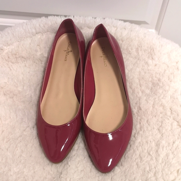 Cole Haan Shoes - Cole Haan Berry Red Patent Leather Flats
